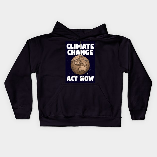 CLIMATE CHANGE - ACT NOW Kids Hoodie by Saltmarsh